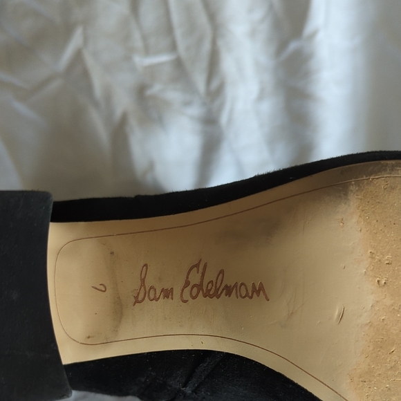 Sam Edelman Black Suede Ankle Booties - Picture 2 of 9